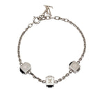 Louis Vuitton Bracelet Gambling Silver Black Metal