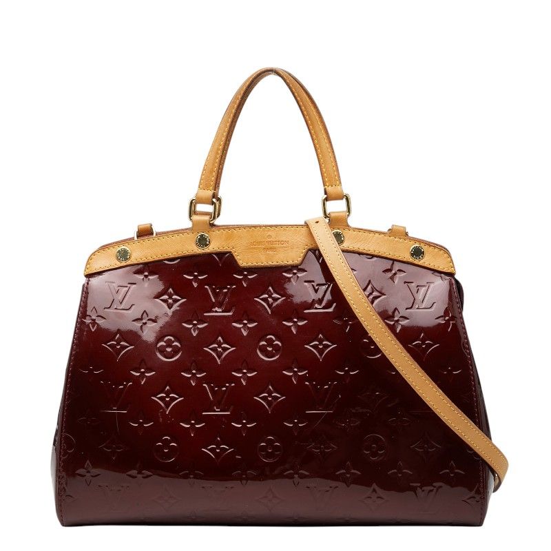 Louis Vuitton Monogram Vernis Blair MM 2-Way Shoulder Bag Rouge Fauvist Wine
