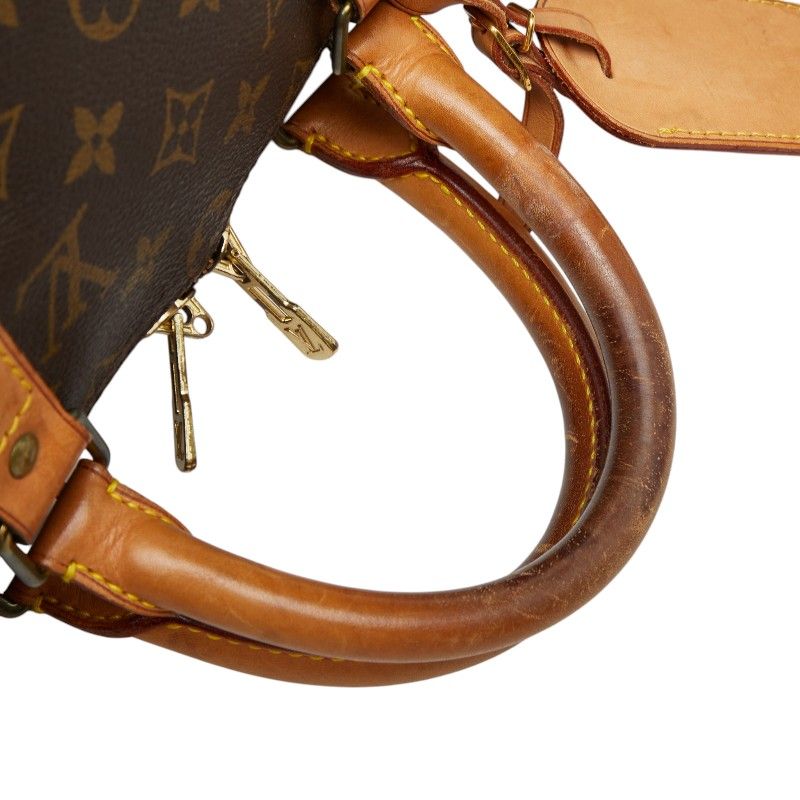 Louis Vuitton Monogram Keepall 50 Boston Bag Brown Leather — view 8