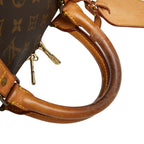 Louis Vuitton Monogram Keepall 50 Boston Bag Brown Leather — view 8