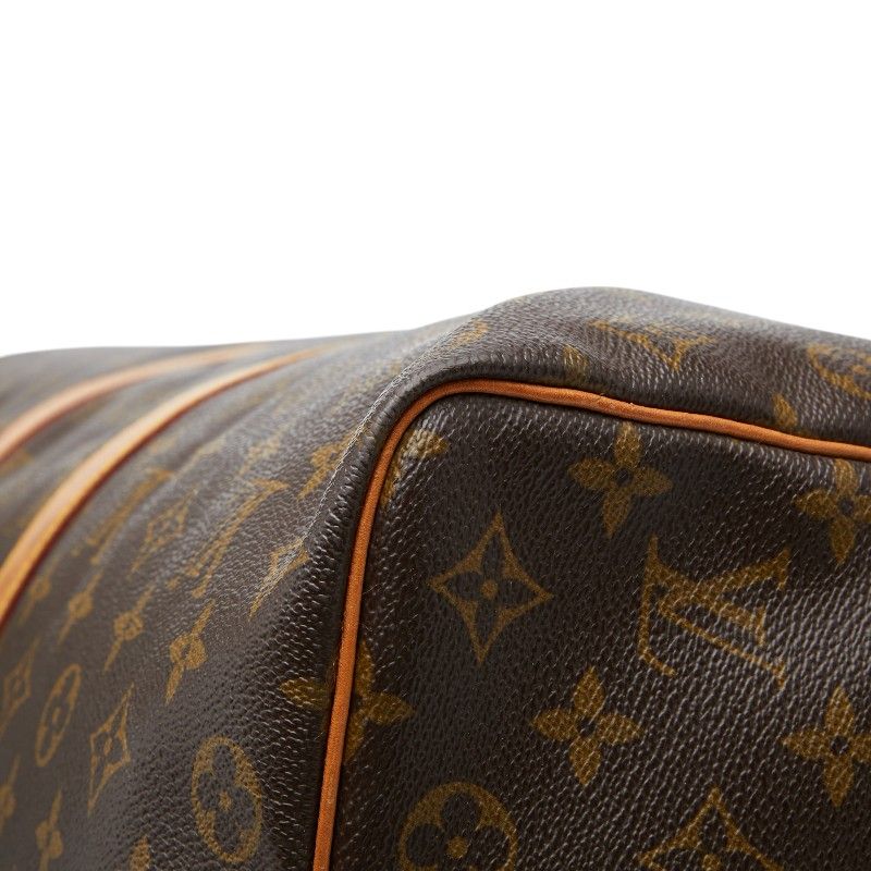 Louis Vuitton Monogram Keepall 50 Boston Bag Brown Leather — view 6