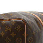 Louis Vuitton Monogram Keepall 50 Boston Bag Brown Leather — view 5