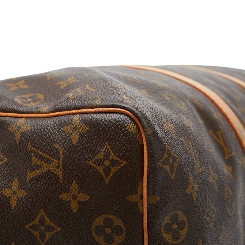 Louis Vuitton Monogram Keepall 50 Boston Bag Brown Leather — view 5
