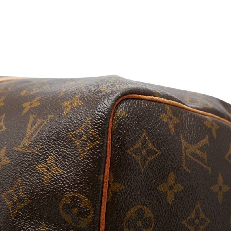 Louis Vuitton Monogram Keepall 50 Boston Bag Brown Leather — view 4