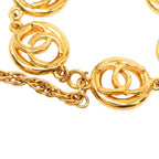 Chanel CC Logo Round Bracelet Gold Plated — view 4