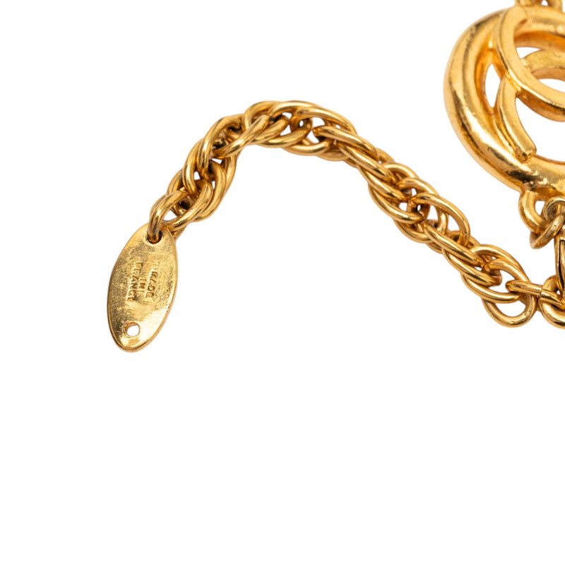 Chanel CC Logo Round Bracelet Gold Plated — view 6