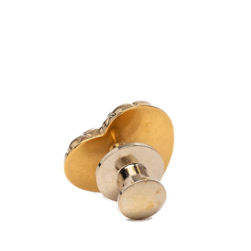 Chanel CC Logo Heart Brooch Gold Plated — view 2