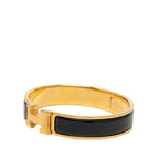 Hermes Click PM Bangle Gold Black Plated Enamel 1- Bracelet — view 2