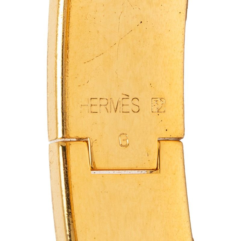 Hermes Click PM Bangle Gold Black Plated Enamel 1- Bracelet — view 5