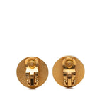 Chanel CC Logo Vintage Earrings Gold Black Plated — view 2