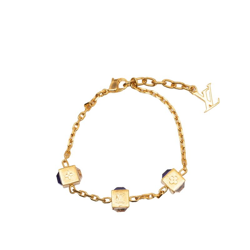 Louis Vuitton Bracelet Gambling Gold Purple Plated