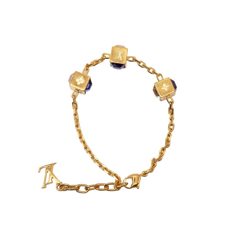Louis Vuitton Bracelet Gambling Gold Purple Plated — view 3