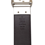 Gucci Guccissima Interlocking 90 36 Black Leather 1- Belt — view 5