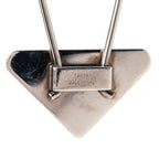 Prada Bag Charm Key Holder Silver Brown Metal — view 3