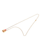 Hermes Irene Necklace Gold Pink Plated Enamel — view 3