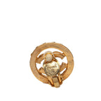 Chanel CC Logo Earrings Gold Plated Rhinestone — view 3
