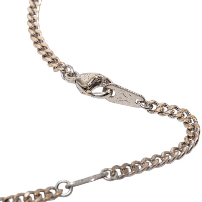 Louis Vuitton Pendant LV Trunk Necklace Silver Metal — view 3