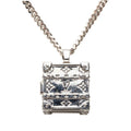 Louis Vuitton Pendant LV Trunk Necklace Silver Metal