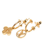 Louis Vuitton Book le Doreil Blue Ming Earrings Gold Plated — view 2