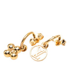 Louis Vuitton Book le Doreil Blue Ming Earrings Gold Plated