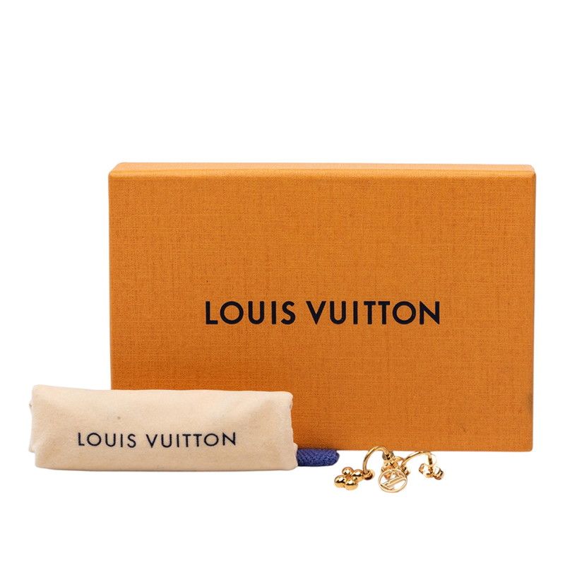 Louis Vuitton Book le Doreil Blue Ming Earrings Gold Plated — view 4