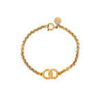 Celine Double Circle Bracelet Gold Plated — view 2