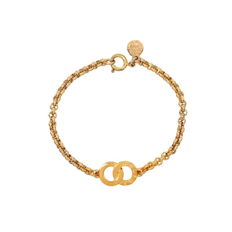 Celine Double Circle Bracelet Gold Plated — view 2