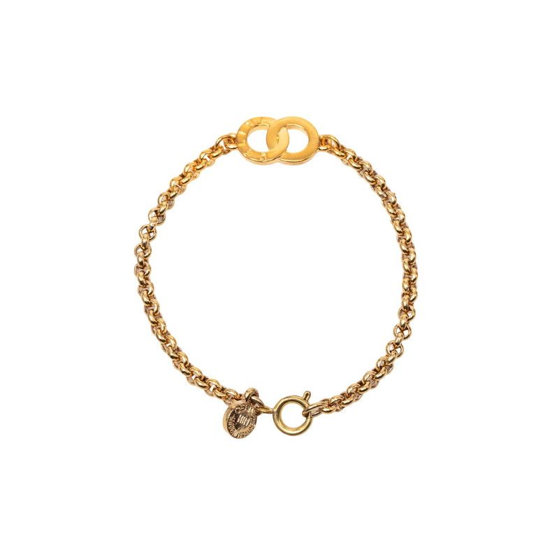 Celine Double Circle Bracelet Gold Plated — view 3