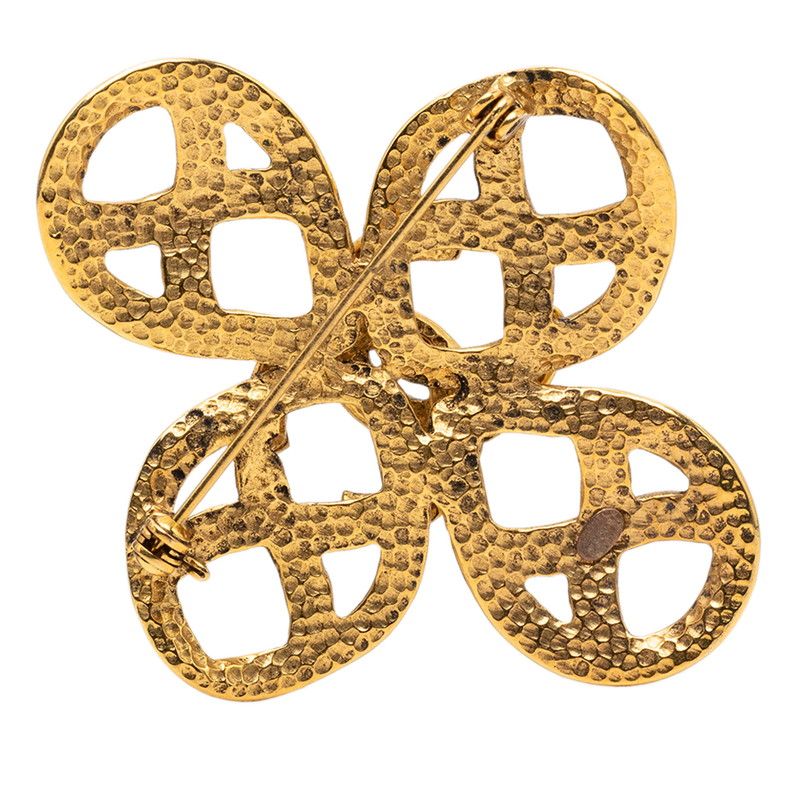 Chanel CC Logo Vintage Brooch Gold Plated — view 2