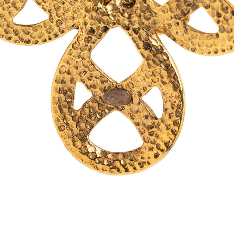 Chanel CC Logo Vintage Brooch Gold Plated — view 3