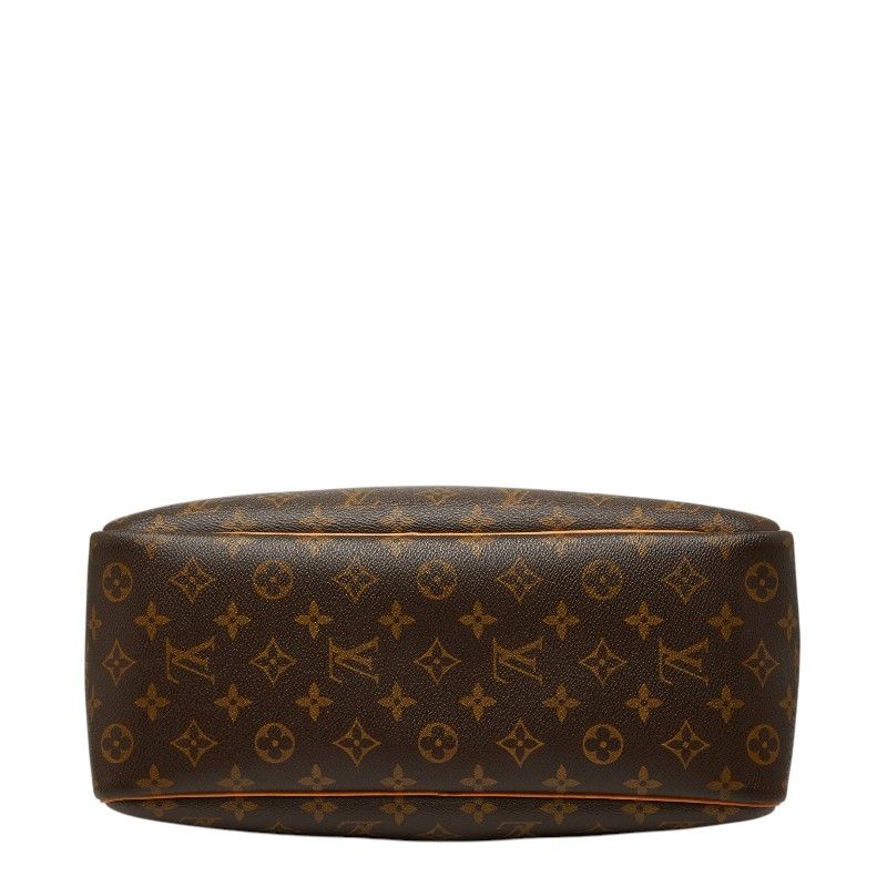 Louis Vuitton Monogram Deauville Handbag Brown Leather — view 3