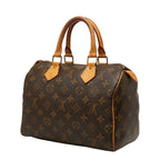 Louis Vuitton Monogram Speedy 25 Mini Boston Bag Brown Leather — view 2