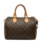 Louis Vuitton Monogram Speedy 25 Mini Boston Bag Brown Leather
