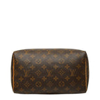 Louis Vuitton Monogram Speedy 25 Mini Boston Bag Brown Leather — view 3