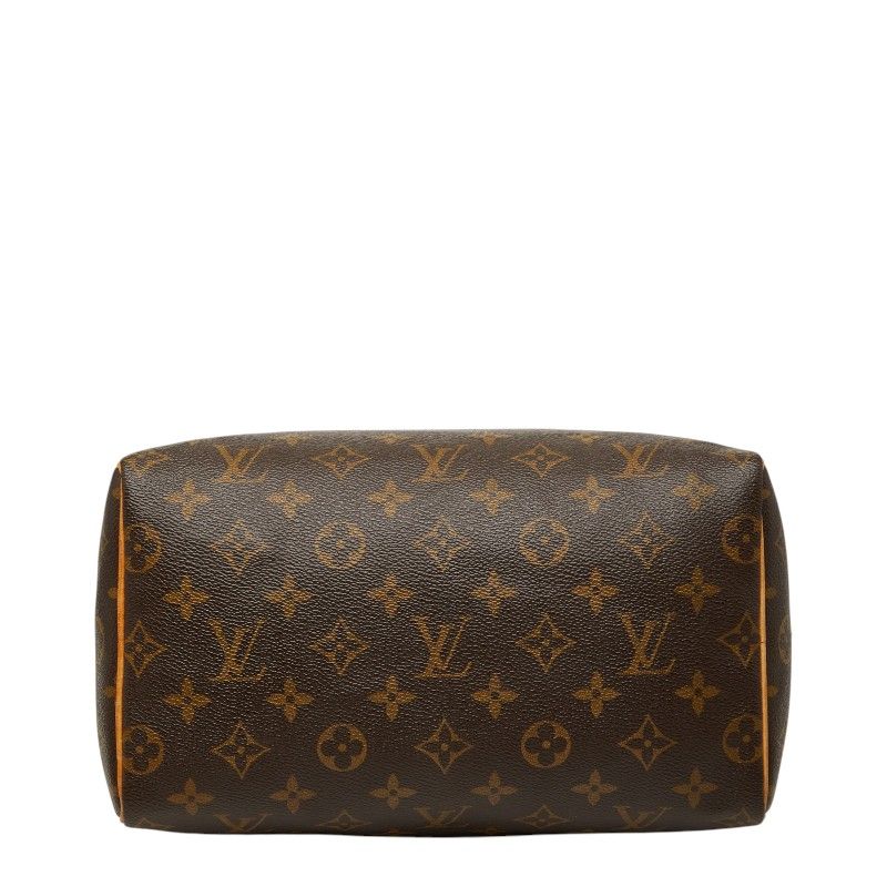 Louis Vuitton Monogram Speedy 25 Mini Boston Bag Brown Leather — view 3