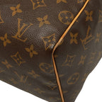 Louis Vuitton Monogram Speedy 25 Mini Boston Bag Brown Leather — view 4