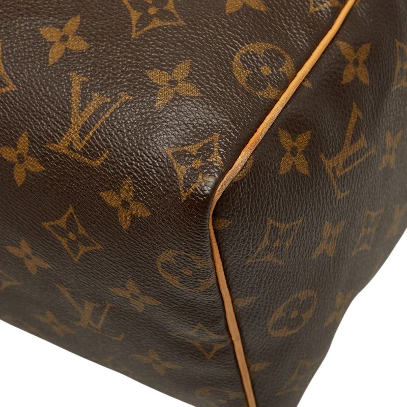 Louis Vuitton Monogram Speedy 25 Mini Boston Bag Brown Leather — view 4