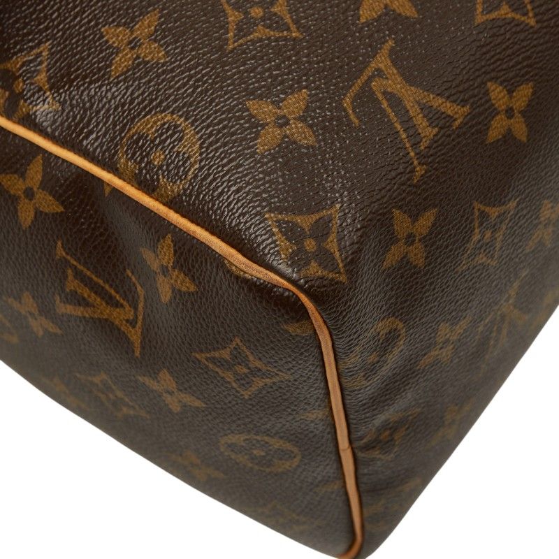Louis Vuitton Monogram Speedy 25 Mini Boston Bag Brown Leather — view 7