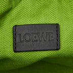 Loewe Anagram Terry Cloth Drawstring Pouch Green Pile Leather — view 8