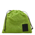 Loewe Anagram Terry Cloth Drawstring Pouch Green Pile Leather