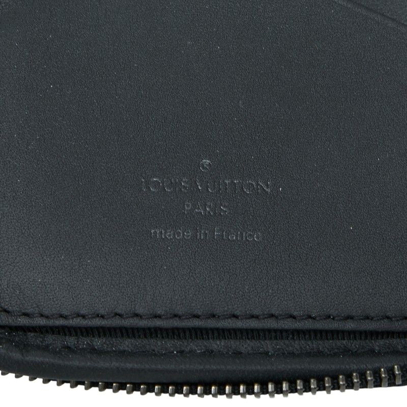 Louis Vuitton Monogram Eclipse Double Phone Pouch Black Gray Leather — view 8