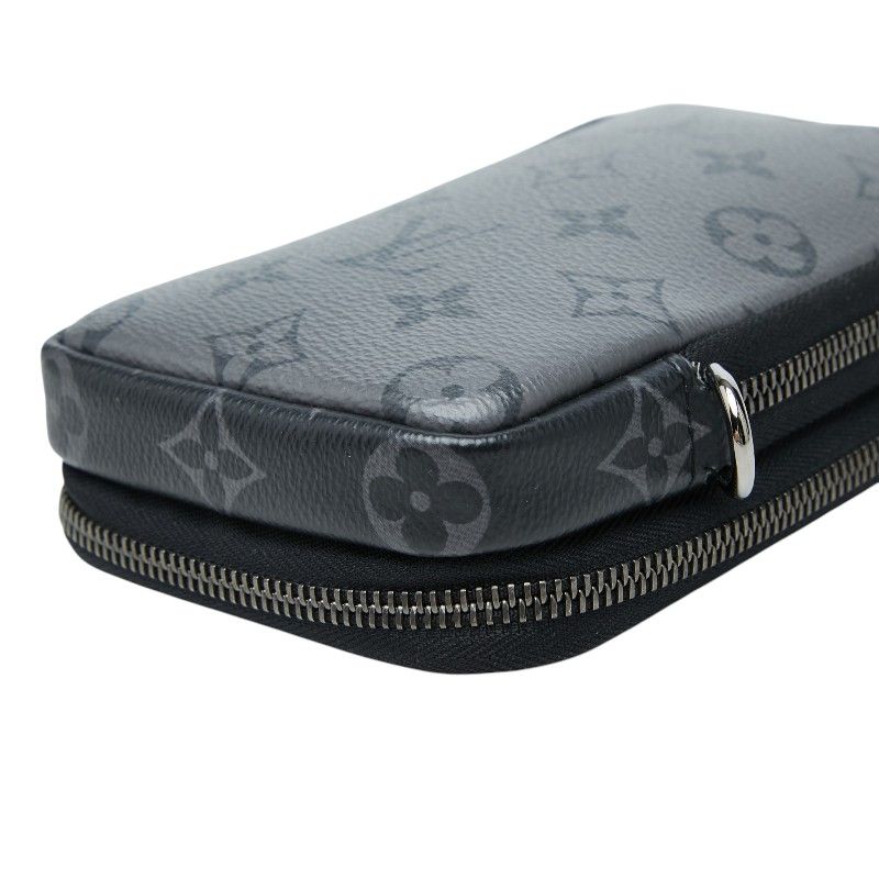 Louis Vuitton Monogram Eclipse Double Phone Pouch Black Gray Leather — view 4