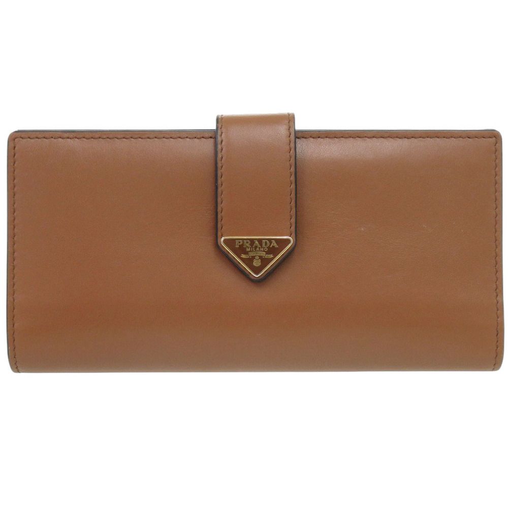 Prada City Cover Leather Brown Wallet