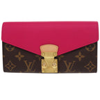 Louis Vuitton Portefeuille Pallas Monogram Canvas Brown Pink Wallet