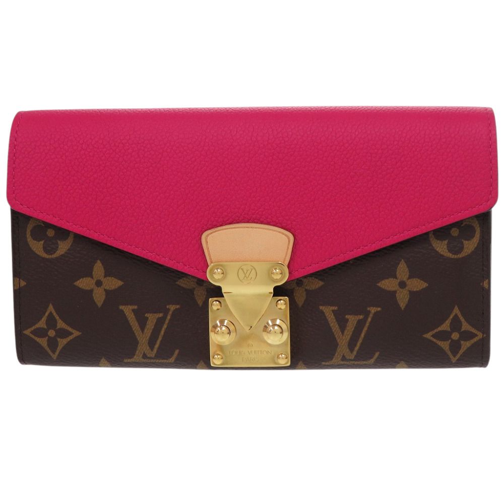 Louis Vuitton Portefeuille Pallas Monogram Canvas Brown Pink Wallet