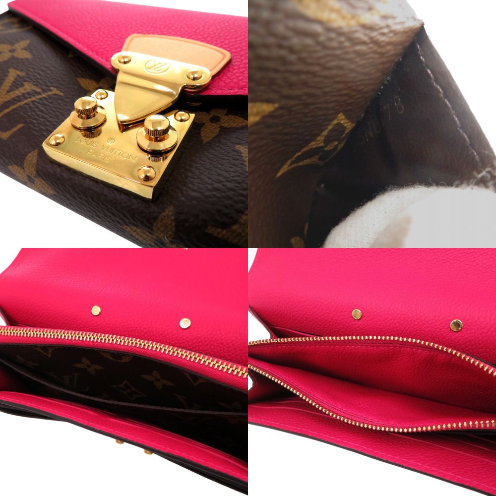 Louis Vuitton Portefeuille Pallas Monogram Canvas Brown Pink Wallet — view 7