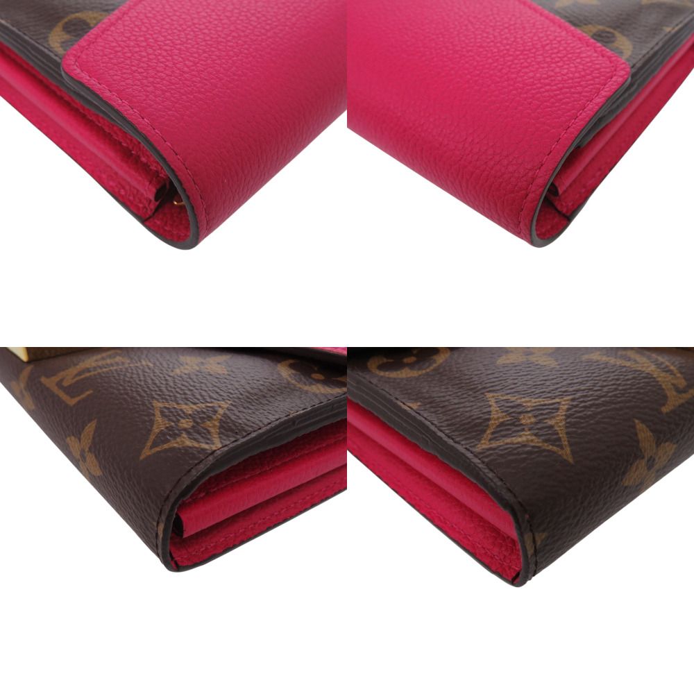 Louis Vuitton Portefeuille Pallas Monogram Canvas Brown Pink Wallet — view 4