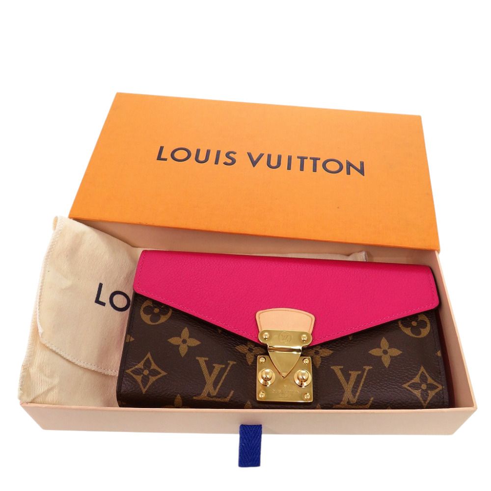 Louis Vuitton Portefeuille Pallas Monogram Canvas Brown Pink Wallet — view 2