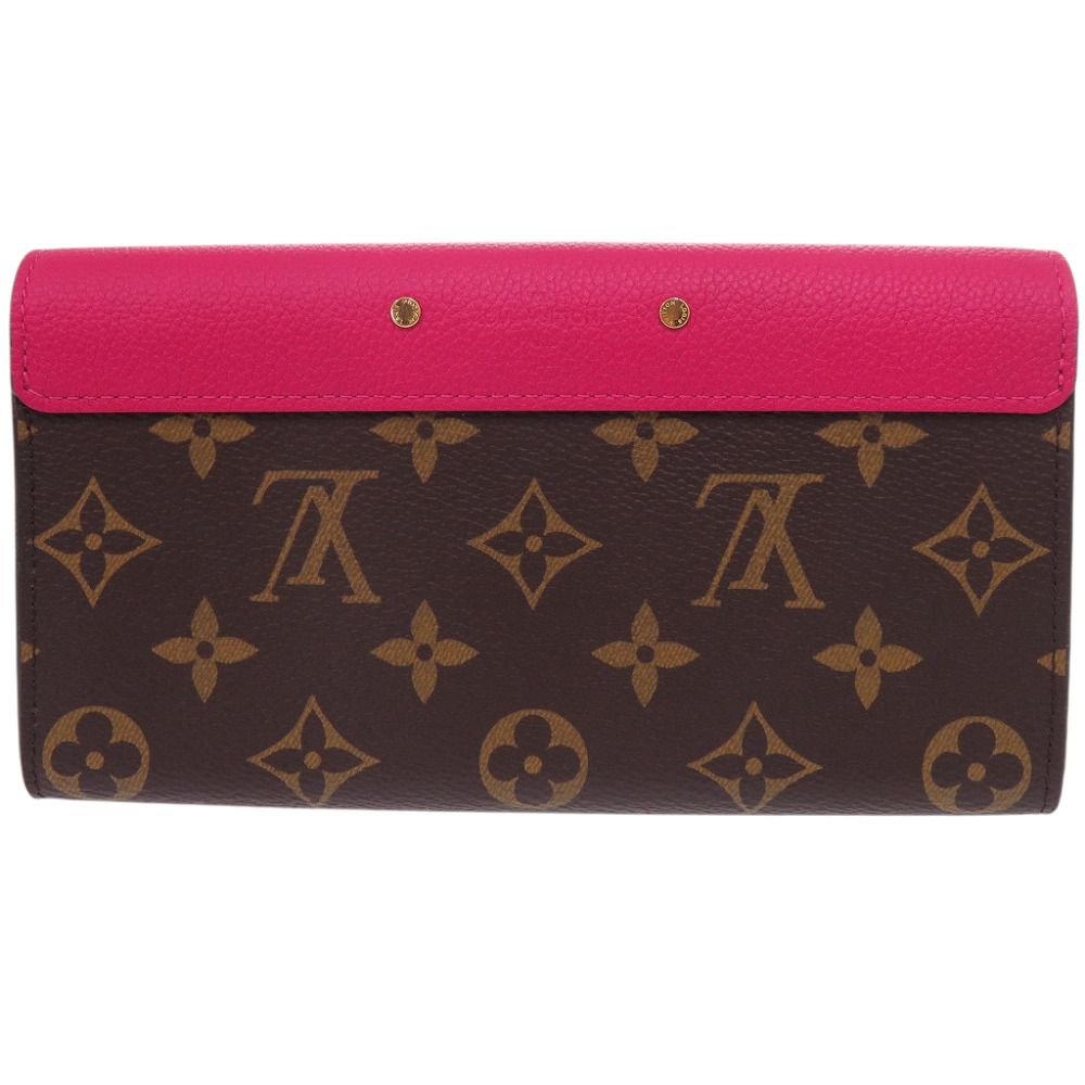 Louis Vuitton Portefeuille Pallas Monogram Canvas Brown Pink Wallet — view 3