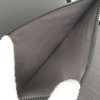 Prada Saffiano Leather Logo Black Zip Around Wallet — view 6